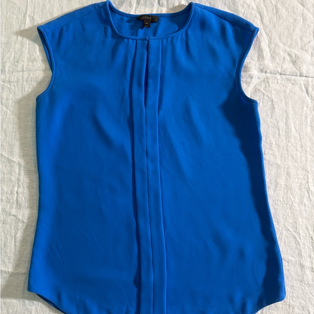 J. Crew Women’s Sz 10T Vibrant Blue Sleeveless Blouse